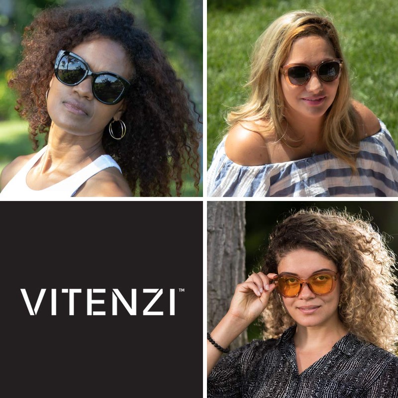 VITENZI Gafas de sol de gran tamaño para lectores de
