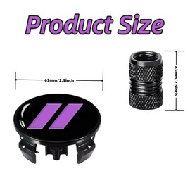 4PCS 2.5 inch Slash Wheel Center Cap Covers 4PCS Tire Valve Stem Caps Covers Trim Compatible with Challenger Charger(Purple)