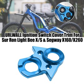 URLWALL Ignition Key Switch Cover, Key Set Ignition Lock Cylinder Cover for Sur Ron Light Bee X/S & Segway X160/X260, Dirt Bike Key Ring Cover Trim Decorative Cover Decor Plate (Blue)