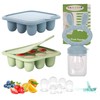 WAJIAYON Baby Breastmilk Popsicle Molds & Baby Fruit Feeder (3