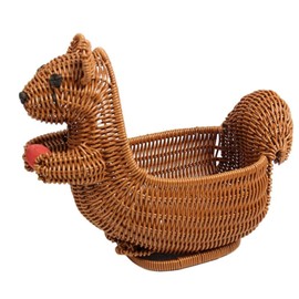 Animal Shaped Round Basket Wisteria Style Basket, Washable, Tabletop Storage, Small Items, Interior, Animal Basket