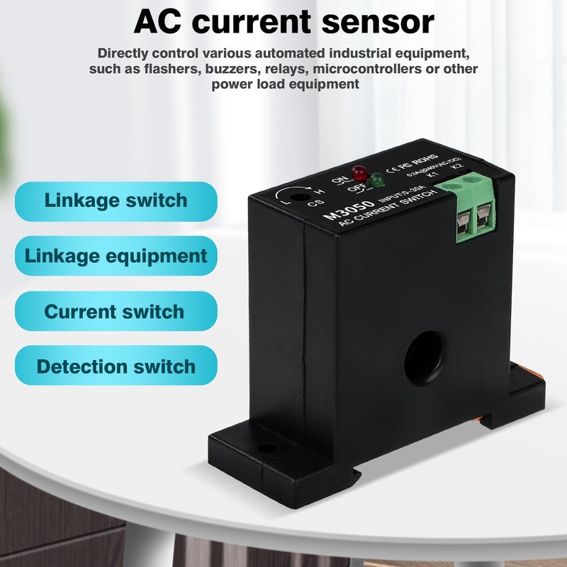 Jadeshay AC Current Meter Switch, Normally Open Current Detection Switch