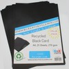 A4 100% Recycled Black Coloured Thick Card 270gsm Pack of