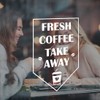 Fresh Coffee Takeaway Window Sticker, Cafe Wall Art Sign, Vinyl