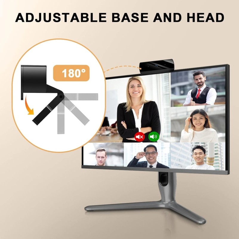 Diccik Webcams for PC, Full HD 1080P Video Calling, HD