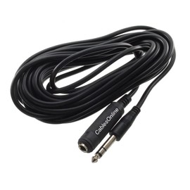 CablesOnline Stereo 1/4" TRS Female to 1/4" TRS Male Headphone Extension Cable (25ft.)