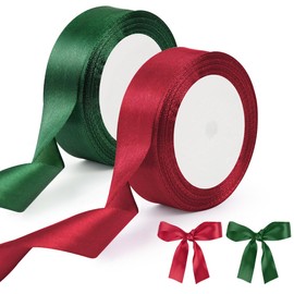 Christmas Ribbon Red Green Satin Ribbon Gift Ribbon