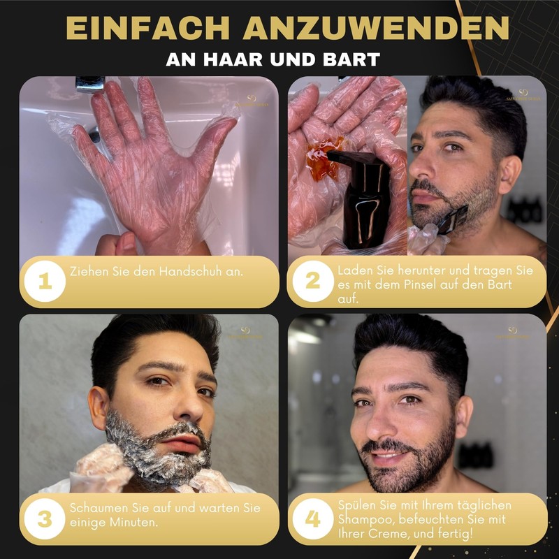 Beard Dyeing Men - Beard Colour Black - Beard Dye