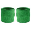 Premium Terry Cloth Cotton Wristband Pair - Color: Neon Pink