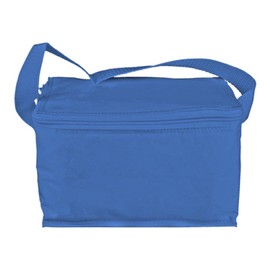 Thermal Insulated Portable Cool Canvas Stripe Lunch Picnic Totes Carry Case Bag (Large, Blue)
