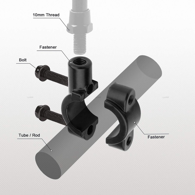 Motorcycle Mirrors Mounts 7/8" Handlebar Mirror Mount Holder Clamp Adaptor