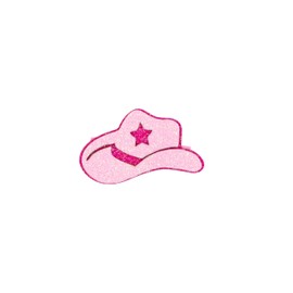 Wee Ones Girls' Layered Glitter Western Cowgirl Hair Clips, Mini Cowboy Hats and Boots, Pink Cowgirl Hat