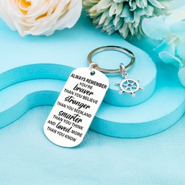 Davrock Navy Keychain Gifts for Men Women Navy Veteran Retirement Gifts for Men Graduation Keychain for Him Military Gift Decor Academy Graduation Birthday Christmas Gift