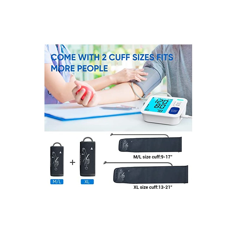 Blood Pressure Monitors for Home Use, 9-17 13-21 Extra Large