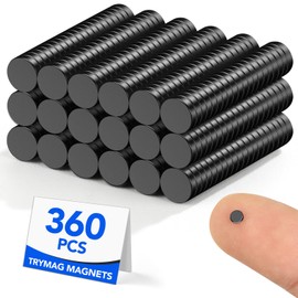 TRYMAG TRYMAG Small Black 360Pcs, 3x1mm Neodymium Magnets, Tiny Strong Round Rare Earth Mini Round Neodymium Magnets for Fridge, Office, Crafts, DIY, Science