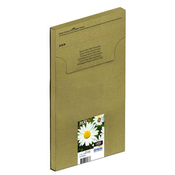 Epson 18XL Daisy High Yield Genuine Multipack, Eco-Friendly Packaging, 4-colours