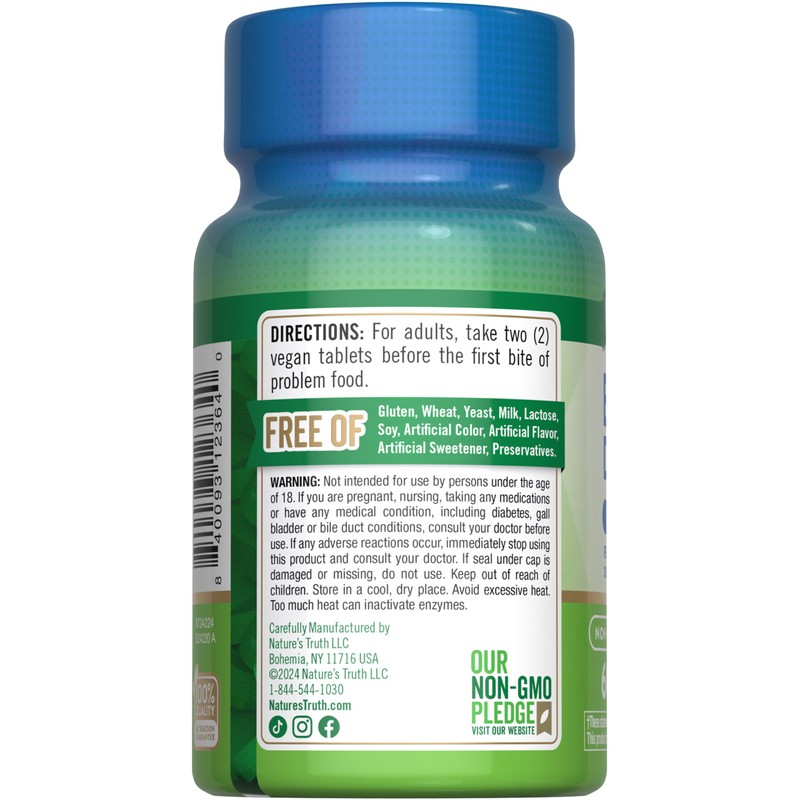 Nature's Truth Digestive Enzymes | 60 Pills | Bean Digest