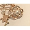Fashion Jewelry Gold Tone Crystal Rhinestone Hanger Trendy Dangle Pin