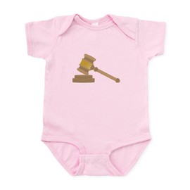CafePress Judges Gavel Body Suit Cute Infant Bodysuit Baby Romper Petal Pink