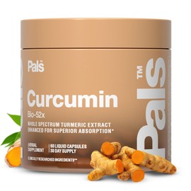 Turmeric Curcumin Supplement 500mg Bio-52x Max Absorption 98% Pure Turmeric Supplement Capsules with Extra Strength Curcumin 95% Curcuminoids Extract Antioxidant Joint Support, Non-GMO Vegan, 30 Days