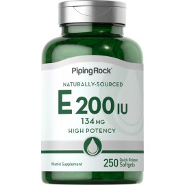 Piping Rock Vitamin E 200 IU | 250 Softgel | High-Potency Supplement| by Piping Rock