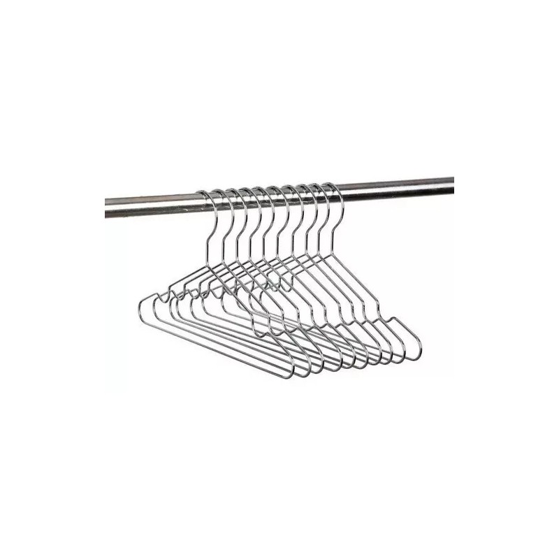 CB Set 30 Ganchos Metal Acero Inoxidable Para Ropa