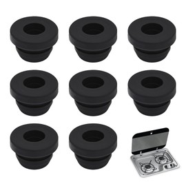 Pack of 8 pot carrier rubbers, rubber grommets, motorhome hob accessories, rust rubber feet, rubber feet, replacement parts, pot carrier rubbers, gas stove for pot supports with 5 mm rods from Dometic