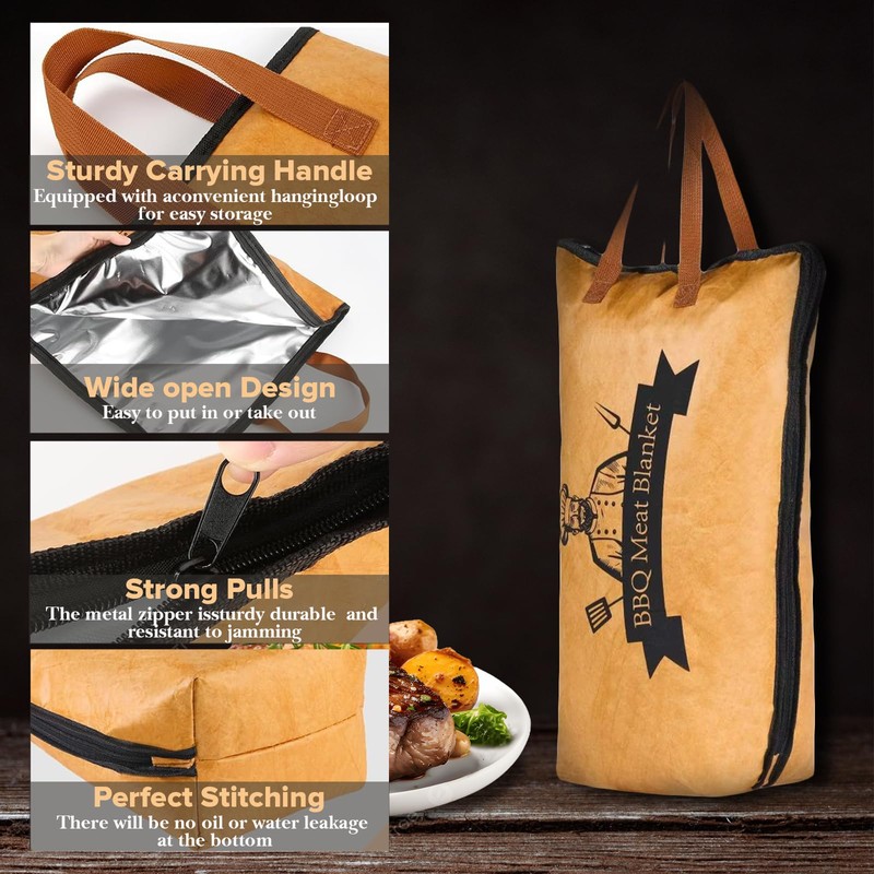 BBQ Blanket for Resting Meat, 21in Reusable Smoker Grilling Meat