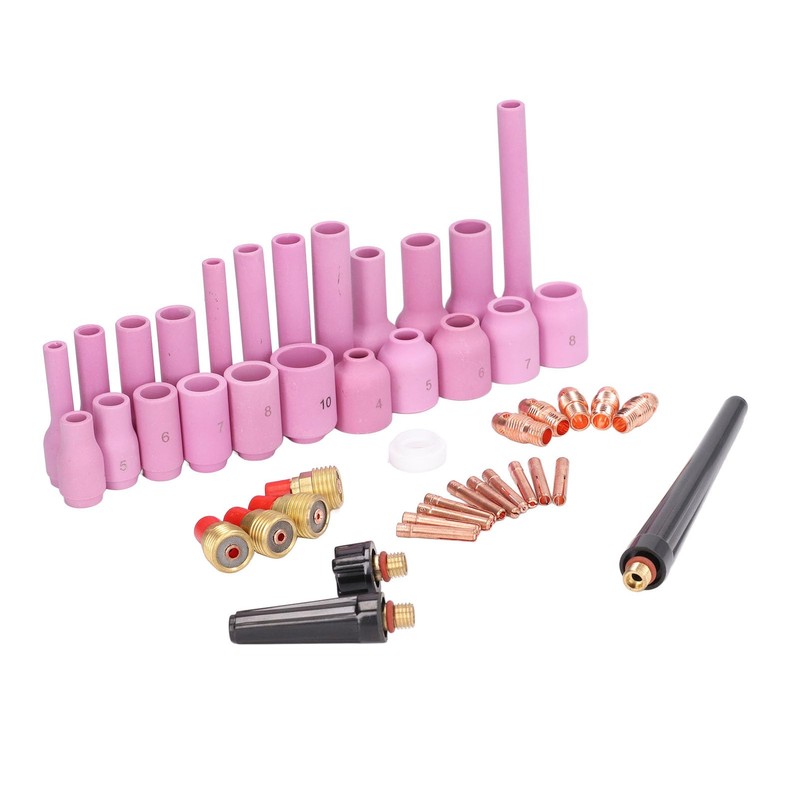 46Pcs TIG Welding Accessory Kit Collet Lens Tool Set for