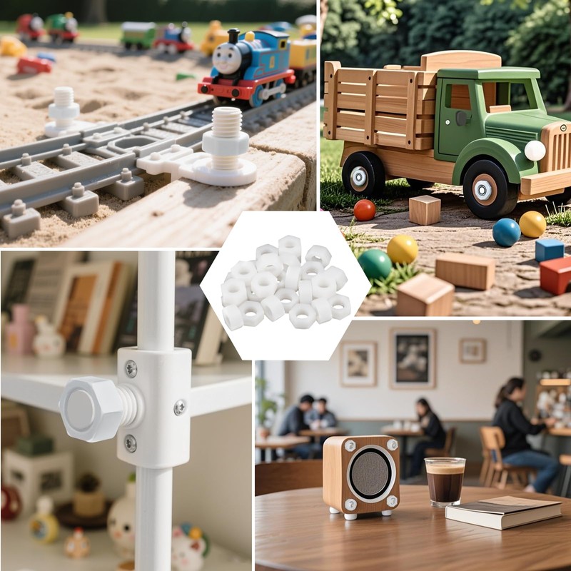 Pack of 40 Plastic Nuts M6 Nut Plastic Screws Nylon