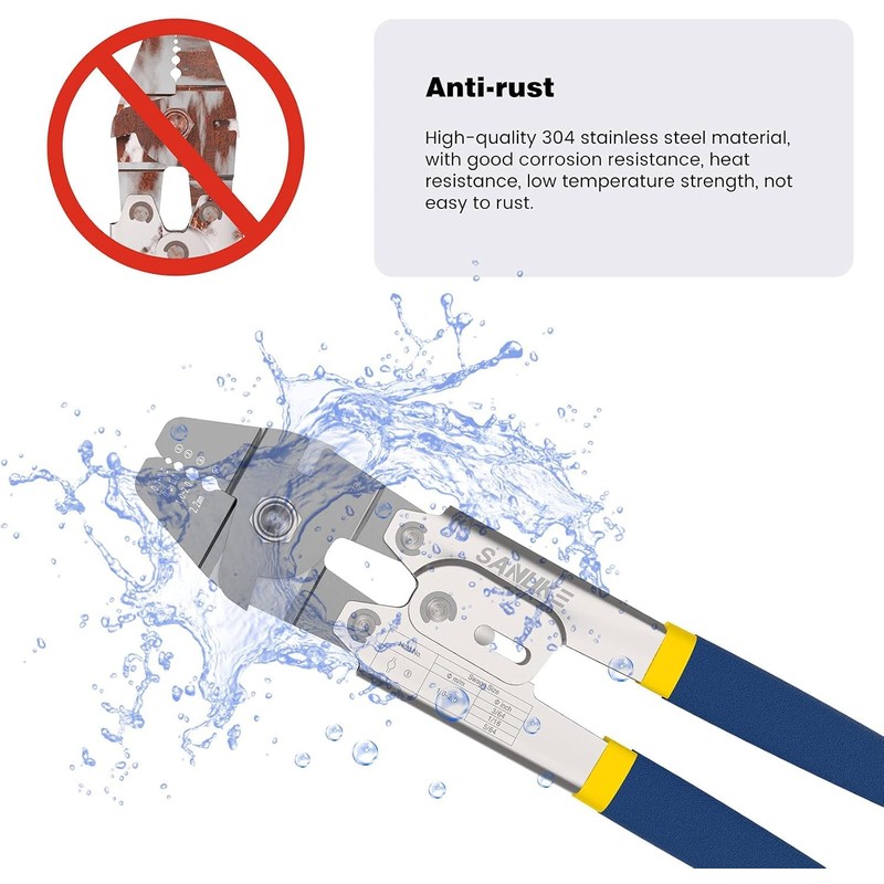 Sanuke Wire Rope Crimping Tool Kit, 100FT 1/16" Stainless Steel