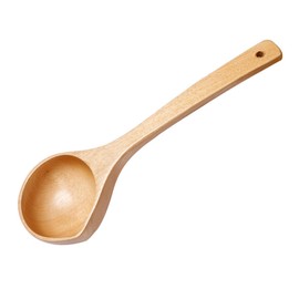 ZONADAH Wooden Ladle, Flour Scoop with Pourer, Wooden Water Ladle with Short Non-Stick Spoon for Cooking, Serving and Stirring, Kitchen Ladle, Dripper