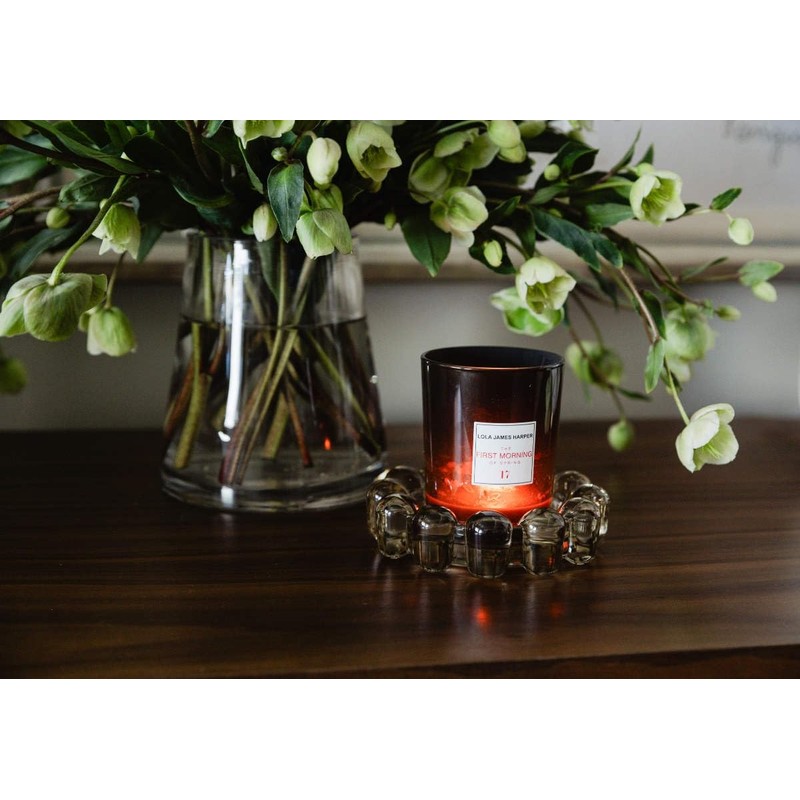 Alice Lane Bubble Candle Dish – Chic Smoky Glass Candle