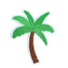 5Pcs Embroidered Iron On Patches DIY Accessories, Green Applique Coconut