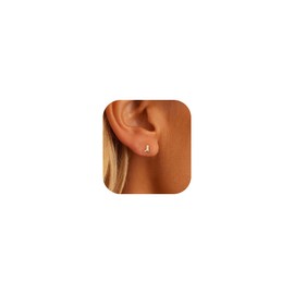 PRTGL Flat Back Earrings: Classic 14K Gold Plated Small Flat Back Cowboy Boots Screw Stud Earrings for Women