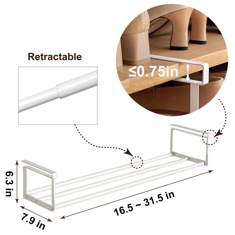 HGZBS Expandable Shoe Rack Organizer - Adjustable Shoe Rack &