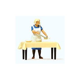 Preiser 28130 Hausfrau am Tisch Spur H0