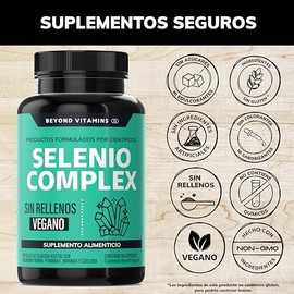 Selenio | Seleniometionina 240mcg, con Vitamina E, Moringa y Raíz de Cúrcuma | 100% Vegano (180 Cápsulas)