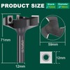 BALUGAEA CNC Spoilboard Surfacing Router Bit 12mm Shank 59mm Diameter,