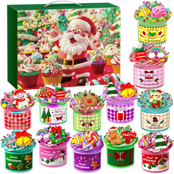 Advent Calendar Butter Slime Kit Countdown 2024 Christmas Shimmery DIY