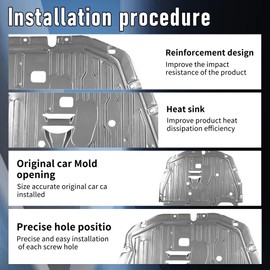 EDIETH 74110-TBA-A00 Engine Splash Guard Shield Compatible with Honda Civic 2.0L 2016 2017 2018 2019 2020 2021 Replace 74110-TBA-A00 Under Car Cover Board