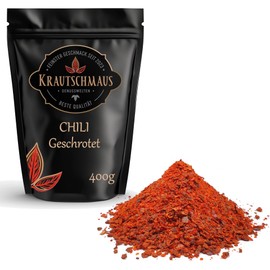 400 g chilli flakes by Krautschmaus, hot chili flakes, no additives, chilli spice, shredded chilli peppers, chilli flakes, premium chilli spice, chopped chilli