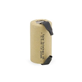Kastar Sub C 2200mAh Ni-MH Flat Top Rechargeable Battery (with Tabs) Compatible with SC Ni-CD and Ni-MH Cells.