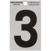Hillman 840784 3" Black and Silver Reflective Poly-Film Adhesive Number