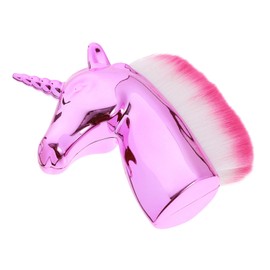 Baluue 3pcs Shape Powder Brush for Women Cute Blush and Foundation Makeup Brush Rose Gold Handle for Daily and Girls