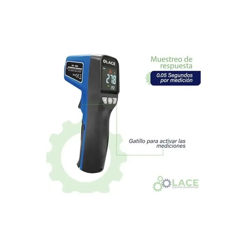 Termómetro Infrarrojo De -50 A 420°c Lace Ir-496