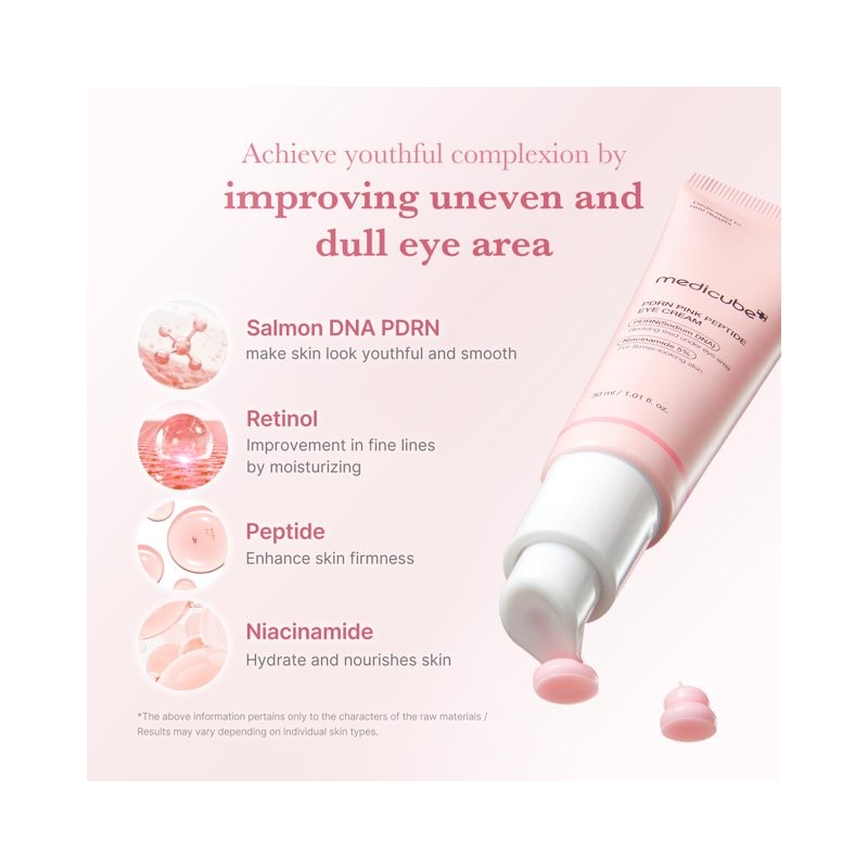 Sérum para ojos Medicube, ADN de salmón, PDRN y péptidos