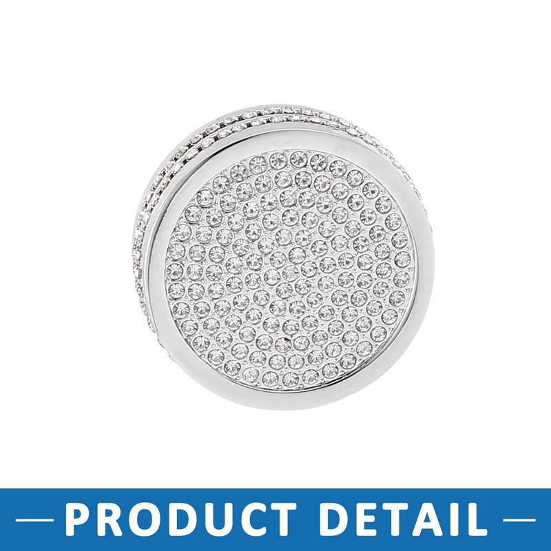 A ABSOPRO Car Bling Multimedia Knob Cover Interior Trim Decals