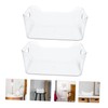 Zerodeko 2pcs Small Transparent Storage Bins Multi-use Fridge Organizer for