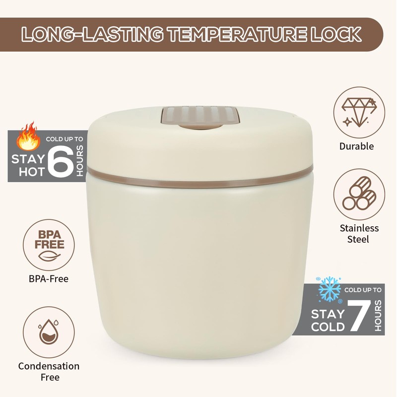 Cozary Thermos per Alimenti Caldi 1200 ml, Contenitore Termico per